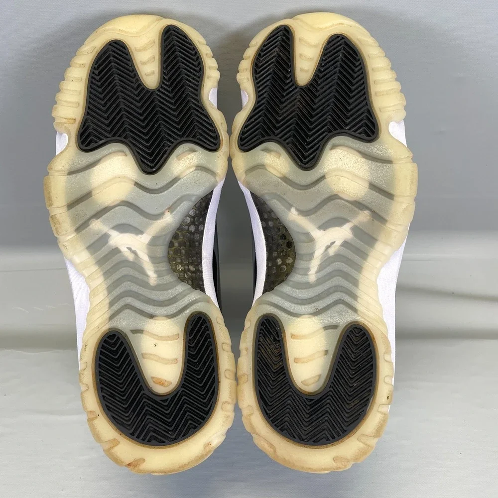 Air Jordan 11 Retro DMP Gratitude Basketball Shoes Mens Size 7.5 White Sneakers